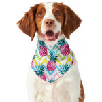 Neon Zig Zag Pineapple Pattern Print Dog Bandana