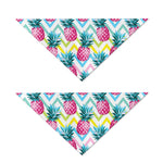 Neon Zig Zag Pineapple Pattern Print Dog Bandana