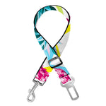 Neon Zig Zag Pineapple Pattern Print Dog Seat Belt