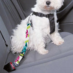 Neon Zig Zag Pineapple Pattern Print Dog Seat Belt
