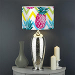 Neon Zig Zag Pineapple Pattern Print Drum Lamp Shade
