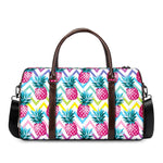 Neon Zig Zag Pineapple Pattern Print Duffle Bag