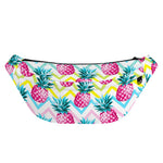Neon Zig Zag Pineapple Pattern Print Fanny Pack