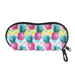 Neon Zig Zag Pineapple Pattern Print Glasses Case
