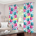 Neon Zig Zag Pineapple Pattern Print Grommet Curtains