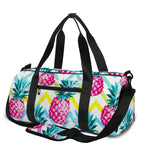 Neon Zig Zag Pineapple Pattern Print Gym Bag