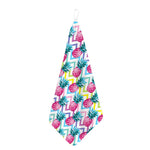 Neon Zig Zag Pineapple Pattern Print Hand Towel