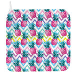 Neon Zig Zag Pineapple Pattern Print Hand Towel