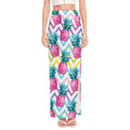 Neon Zig Zag Pineapple Pattern Print High Slit Maxi Skirt