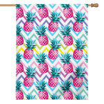 Neon Zig Zag Pineapple Pattern Print House Flag