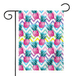 Neon Zig Zag Pineapple Pattern Print House Flag