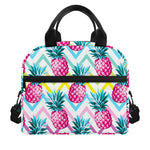Neon Zig Zag Pineapple Pattern Print Insulated Lunch Bag