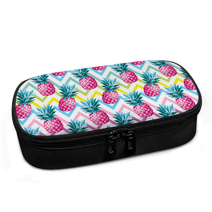 Neon Zig Zag Pineapple Pattern Print Insulin Cooler Travel Case