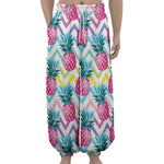 Neon Zig Zag Pineapple Pattern Print Lantern Pants