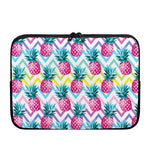 Neon Zig Zag Pineapple Pattern Print Laptop Sleeve