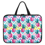 Neon Zig Zag Pineapple Pattern Print Laptop Sleeve With Handle