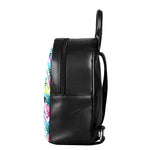 Neon Zig Zag Pineapple Pattern Print Leather Backpack