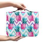 Neon Zig Zag Pineapple Pattern Print Leather Bible Cover