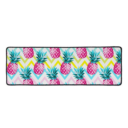 Neon Zig Zag Pineapple Pattern Print Long Kitchen Mat