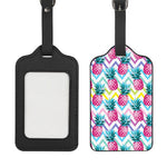 Neon Zig Zag Pineapple Pattern Print Luggage Tag