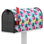 Neon Zig Zag Pineapple Pattern Print Mailbox Cover