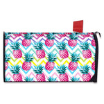 Neon Zig Zag Pineapple Pattern Print Mailbox Cover