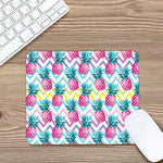 Neon Zig Zag Pineapple Pattern Print Mouse Pad