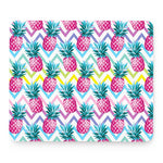 Neon Zig Zag Pineapple Pattern Print Mouse Pad