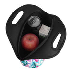 Neon Zig Zag Pineapple Pattern Print Neoprene Lunch Bag