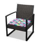 Neon Zig Zag Pineapple Pattern Print Outdoor Seat Cushion Cover