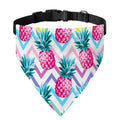 Neon Zig Zag Pineapple Pattern Print Over The Collar Dog Bandana