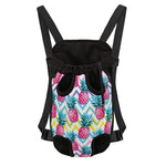 Neon Zig Zag Pineapple Pattern Print Pet Carrier Backpack