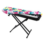 Neon Zig Zag Pineapple Pattern Print Piano Keyboard Cover