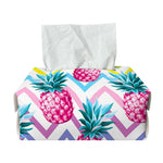 Neon Zig Zag Pineapple Pattern Print Rectangle Tissue Box Cover