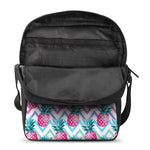 Neon Zig Zag Pineapple Pattern Print Rectangular Crossbody Bag
