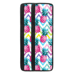 Neon Zig Zag Pineapple Pattern Print Refrigerator Handle Covers