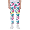 Neon Zig Zag Pineapple Pattern Print Joggers