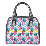 Neon Zig Zag Pineapple Pattern Print Shoulder Handbag