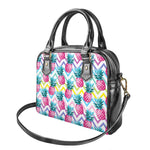 Neon Zig Zag Pineapple Pattern Print Shoulder Handbag