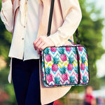 Neon Zig Zag Pineapple Pattern Print Shoulder Strap Bible Bag