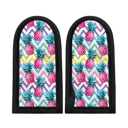 Neon Zig Zag Pineapple Pattern Print Skillet Handle Cover