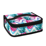 Neon Zig Zag Pineapple Pattern Print Small Lunch Bag