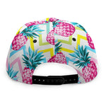 Neon Zig Zag Pineapple Pattern Print Snapback Cap