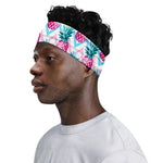 Neon Zig Zag Pineapple Pattern Print Sports Headband