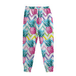 Neon Zig Zag Pineapple Pattern Print Sweatpants