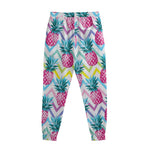 Neon Zig Zag Pineapple Pattern Print Sweatpants