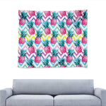 Neon Zig Zag Pineapple Pattern Print Tapestry