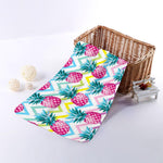 Neon Zig Zag Pineapple Pattern Print Towel