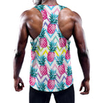 Neon Zig Zag Pineapple Pattern Print Training Tank Top