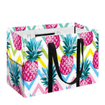 Neon Zig Zag Pineapple Pattern Print Utility Tote Bag
